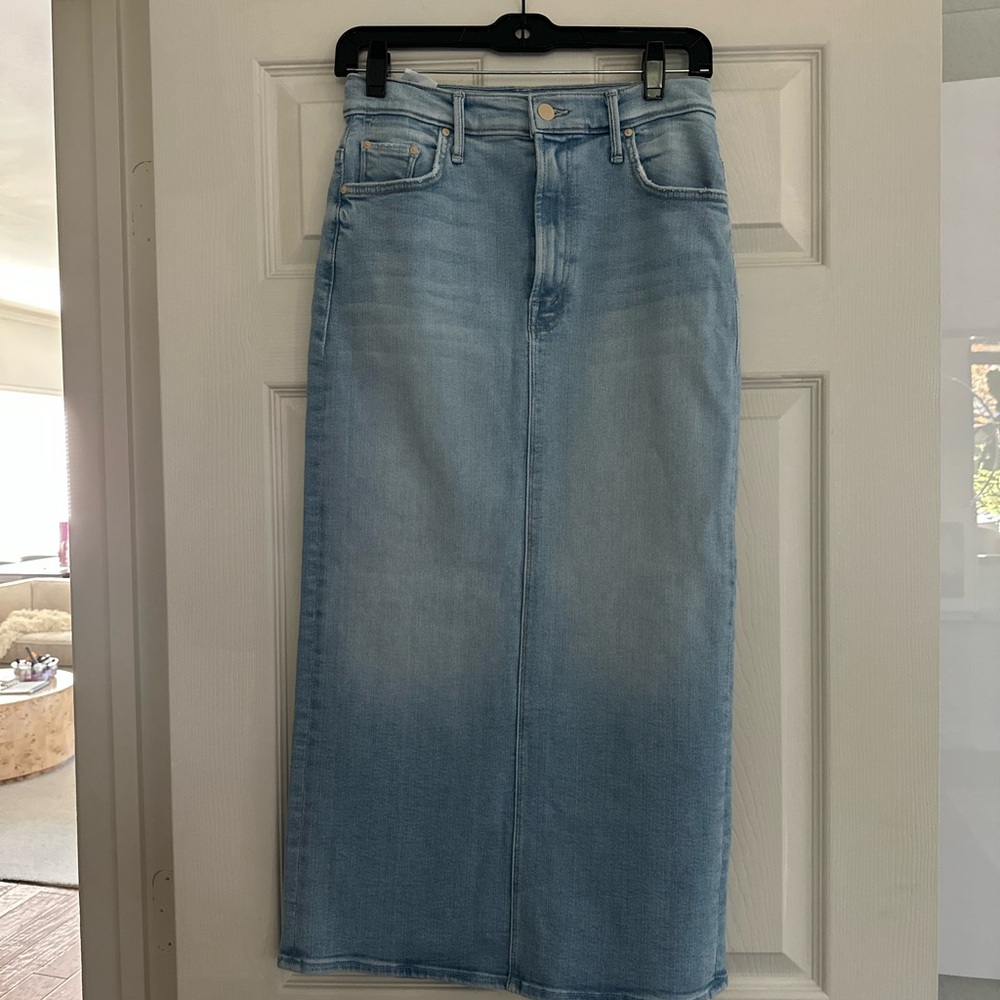 MOTHER Light Blue Denim Skirt